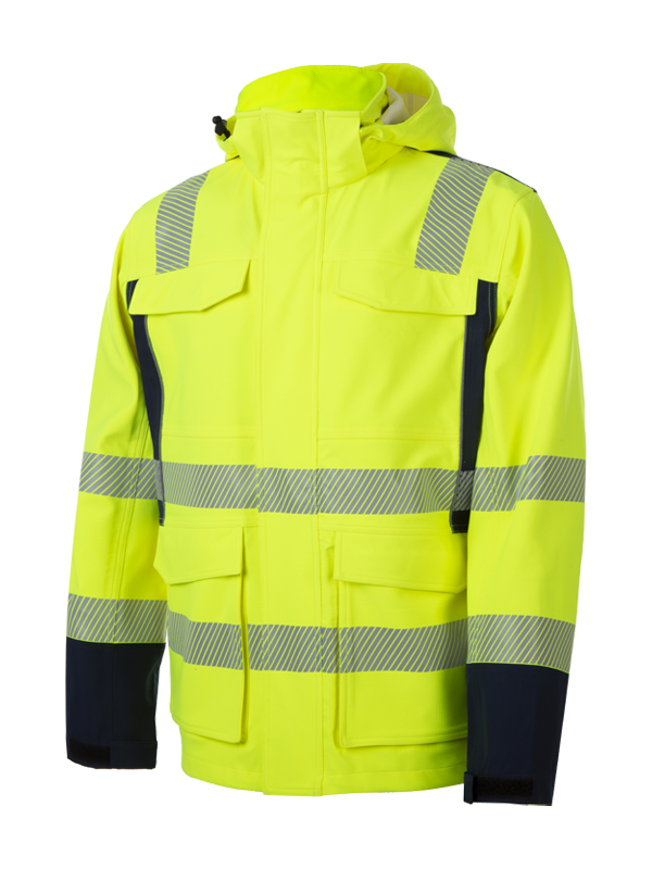 OHT21058-PAK MEN'S HIGH VISIBILITY FLAME RETARDANT PARKA