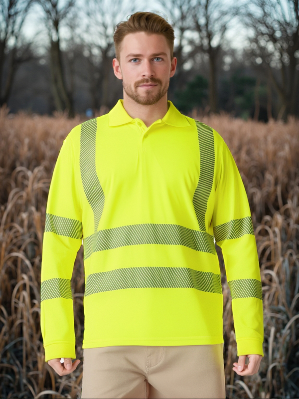 CHK21077-PO MEN’S HIGH VISIBILITY POLO SHIRT